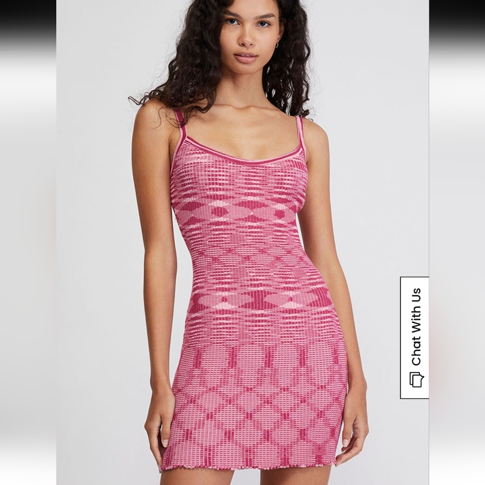 Pacsun L.A. Hearts Lettuce Edge Pink Mini Dress Size Small